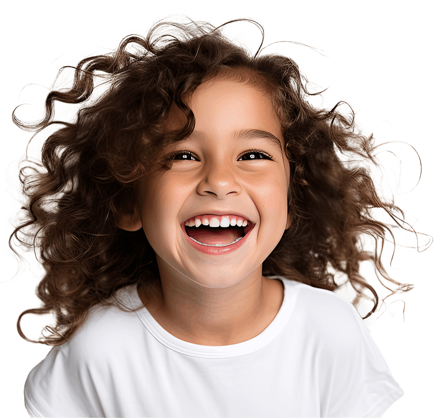 Happy young girl smiling after a pediatric dental visit at Bunny Kids Dental in Santa Ana