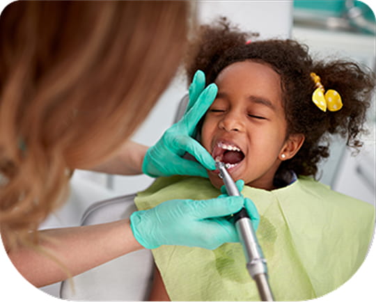 Emergency pediatric dental care for a child needing immediate same-day appointment at Bunny Kids Dental